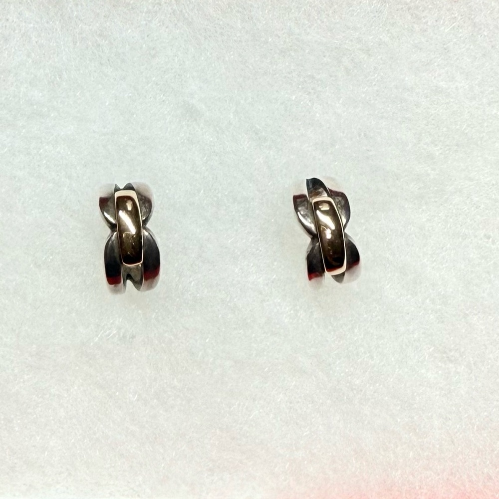 James Avery Enduring Bond Silver and Gold Knot Earrings